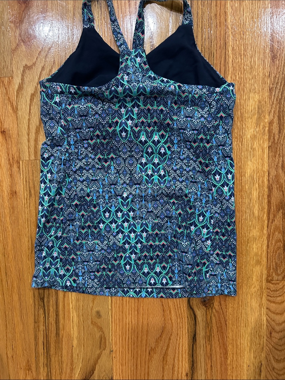 Patagonia Blue and Teal Patterned Racerback Tank - Picture 3 of 6